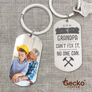 GeckoCustom Grandpa Metal Keychain HN590