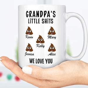 GeckoCustom Grandpa's Little Shits Custom Family Mug 11oz