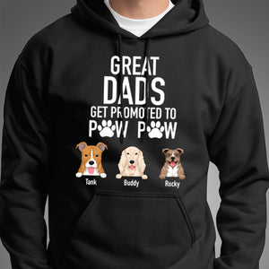 GeckoCustom Great Dads Get Promoted To Paw Paw Dog Shirt C190