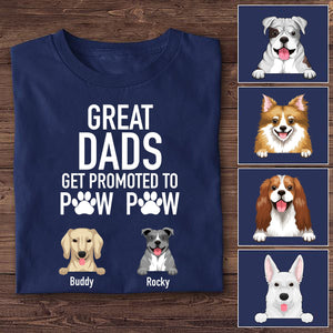 GeckoCustom Great Dads Get Promoted To Paw Paw Dog Shirt C190 Basic Tee / Black / S