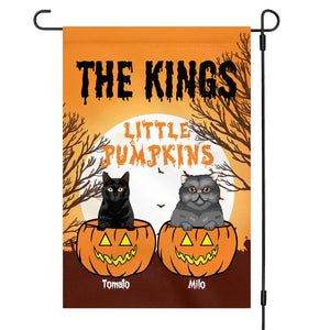 GeckoCustom Halloween Little Pumpkins Cat Garden Flag 12"x18"