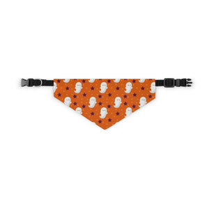 GeckoCustom Halloween Pattern Boo Pet Bandana Collar S