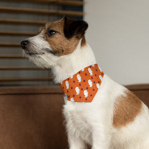 GeckoCustom Halloween Pattern Boo Pet Bandana Collar