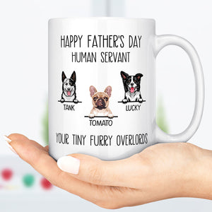 GeckoCustom Happy Birthday Human Servant Personalized Custom Dog Mug C334