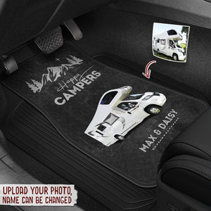 GeckoCustom Happy Campers Car Mats, Upload Photo Car, HN590