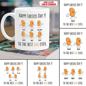 GeckoCustom Happy Farter's Day To The Best Dad Ever Family Coffee Mug, HN590