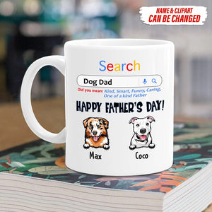 GeckoCustom Happy Father's Day Dog Dad Search Dog Coffee Mug, HN590