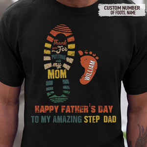 GeckoCustom Happy Father's Day To My Amazing Step Dad Family Shirt, HN590