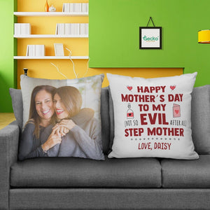 GeckoCustom Happy Mother's Day To My Step Mother Family Throw Pillow HN590