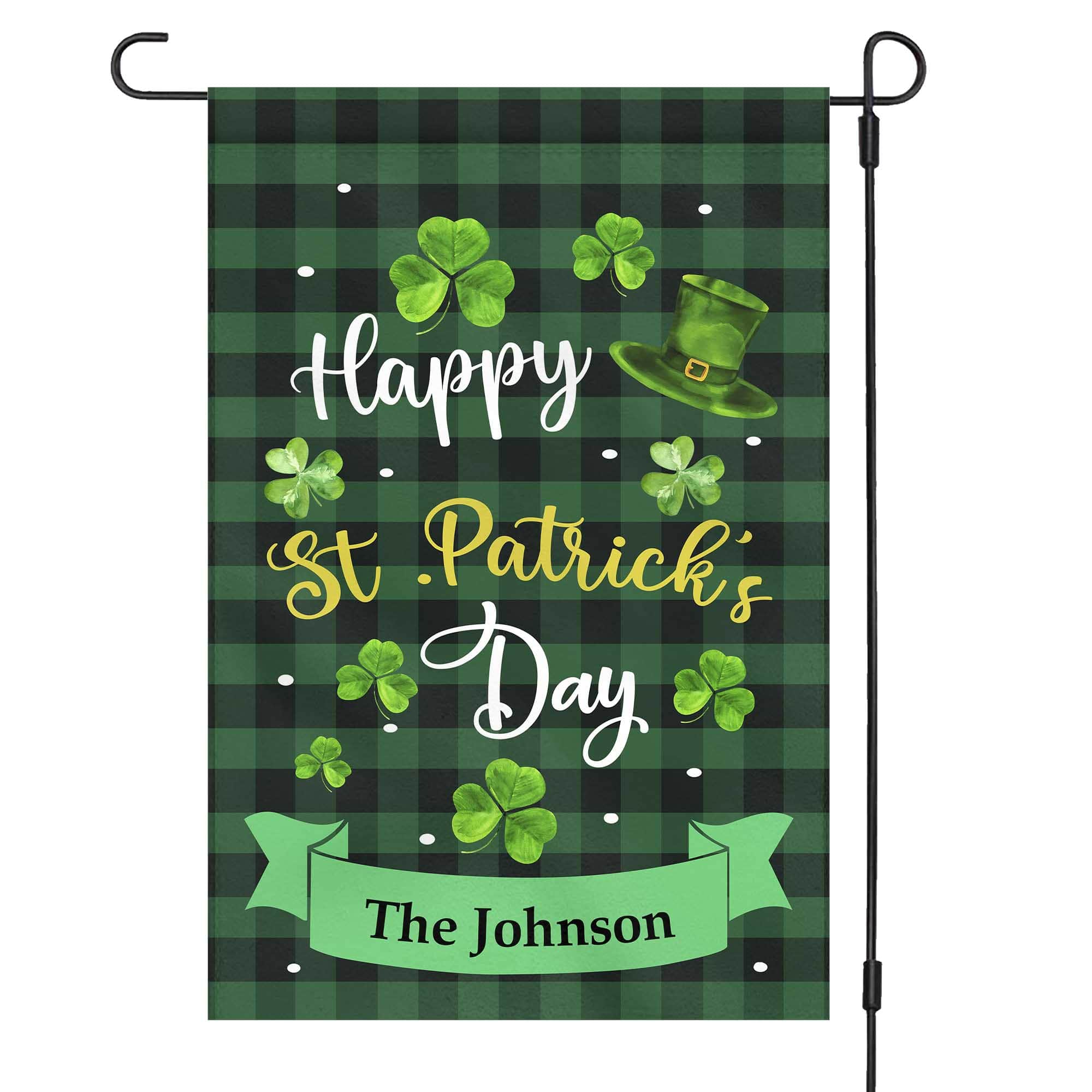 GeckoCustom Happy St Patrick's Day Custom Garden Flag 12"x18"