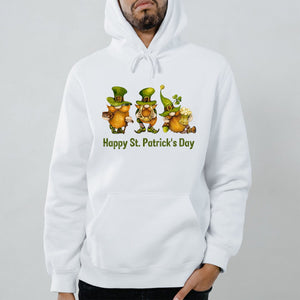 GeckoCustom Happy St Patrick's Day Custom Shirt C143 Pullover Hoodie / White Colour / S