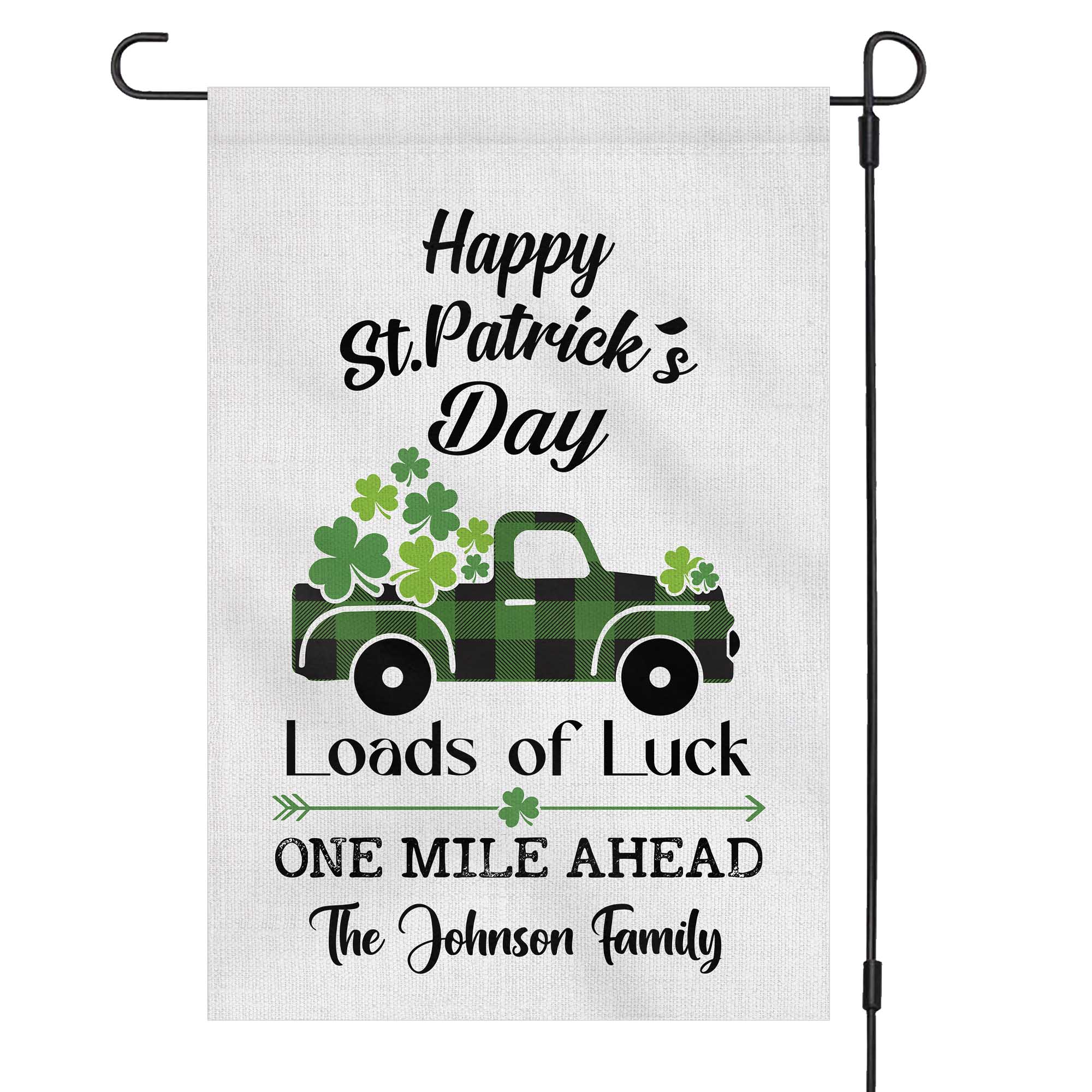 GeckoCustom Happy St. Patricks Day Custom Garden Flag H166 12"x18"