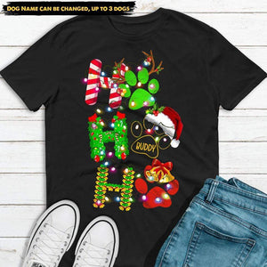 GeckoCustom Ho Ho Ho Dog Shirts, Custom Dog Lover Gift, Christmas Gift, Christmas Shirts, HN590