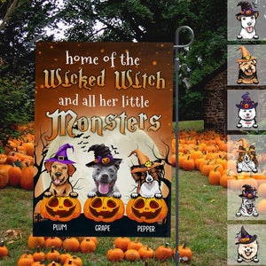 GeckoCustom Home Of The Wicked Witch And All Her Little Monsters Dog Garden Flag, Dog Lover Gift HN590