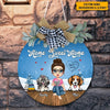 GeckoCustom Home Sweet Home Dog Wooden Door Sign T286 HN590
