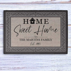 GeckoCustom Home Sweet Home Personalized Doormats 24x16 inch - 60x40 cm