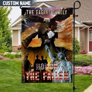 GeckoCustom Honor The Fallen Veteran Garden Flag, HN590 Garden Flag INCLUDED POLE / 12 x 18 Inch