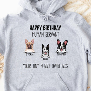 GeckoCustom Human Servant Personalized Custom Dog Bright Shirt C334 Pullover Hoodie / Sport Grey Colour / S