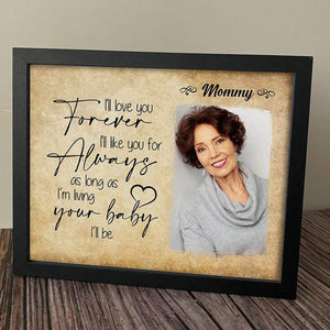 GeckoCustom I'll Love You Forever Family Picture Frame 10"x8"