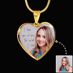 GeckoCustom I Love You More Custom Heart Necklace