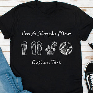 GeckoCustom I'm A Simple Woman Man Personalized Custom Softball Shirts C508