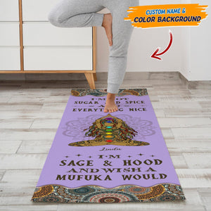 GeckoCustom I'm Sage And Hood Yoga Mats (Carry Bag Included) T286 HN590 23" x 73" (58cm x 183cm)