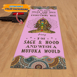 GeckoCustom I'm Sage And Hood Yoga Mats (Carry Bag Included) T286 HN590 23" x 73" (58cm x 183cm)