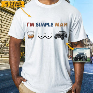 GeckoCustom I'm Simple Man Upload Photo Car Shirt, N304 HN590