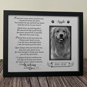 GeckoCustom I Was Just A Pup When We First Met Dog Picture Frame 10"x8"