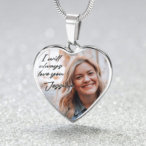 GeckoCustom I Will Always Love You Custom Heart Necklace