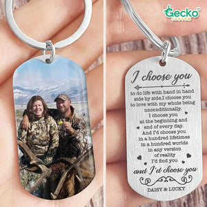 GeckoCustom I Would Choose You In A Hundreds World Hunter Valentine Metal Keychain HN590