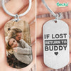 GeckoCustom If Lost Return To Me Couple Metal Keychain HN590 No Gift box / 1.77" x 1.06"