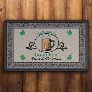 GeckoCustom Irish Pub  St. Patrick's Day  Custom Door Mat 30x18 inch - 75x45 cm