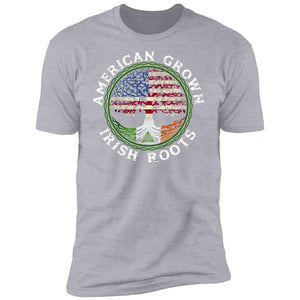 GeckoCustom irish roots american Premium Tee / Heather Grey / X-Small