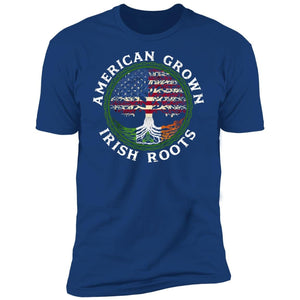 GeckoCustom irish roots american Premium Tee / Royal / X-Small