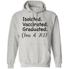 GeckoCustom isolated graduated White Senior Hoodie / Ash / S