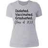 GeckoCustom isolated graduated White Senior Women Tee / Heather Grey / X-Small