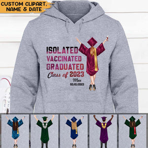 GeckoCustom Isolated Vaccinated Graduated Class Of 2023 Graduation Shirt HN590