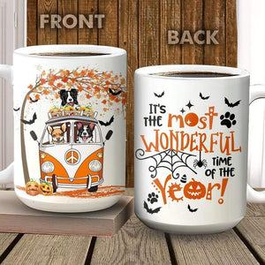 GeckoCustom It's The Most Wonderful Time Dog Mug, Custom Dog Lover Gift, Halloween Gift, HN590