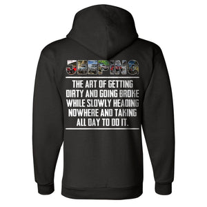 GeckoCustom Jeeping Upload Photo Back Car Shirt N304 HN590 Pullover Hoodie / Black Colour / S