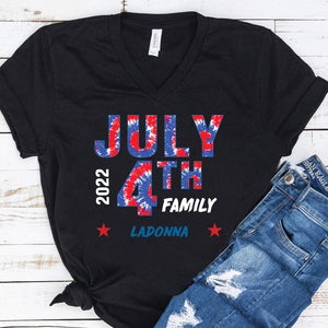 GeckoCustom July 4th Family Personalized Custom 4 Th Of July Family Shirt H381