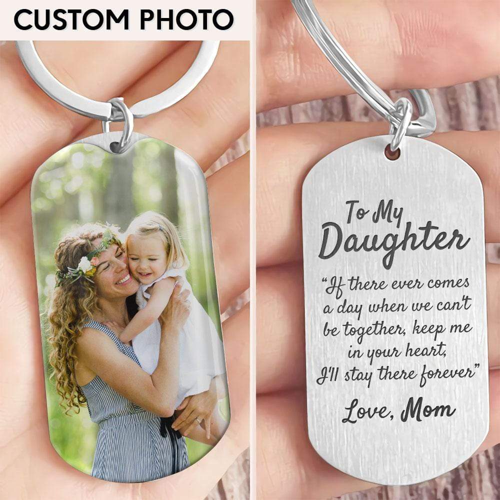 GeckoCustom Keep Me In Your Heart Grand Daughter Metal Keychain HN590