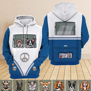 GeckoCustom License Plate Bus Dog Hoodie, So My Dog Can Have A Better Life Raglan Hoodie HN590