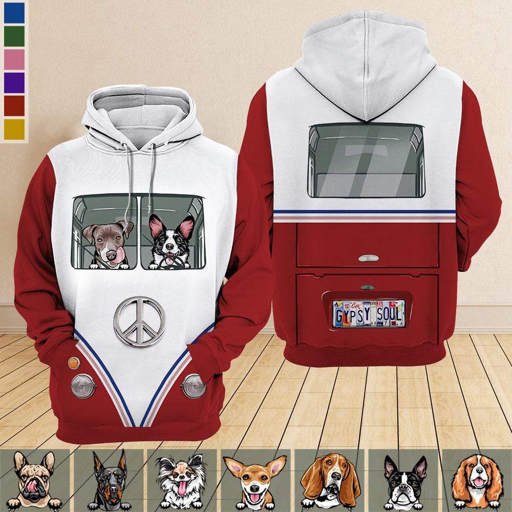 GeckoCustom License Plate Bus Dog Hoodie, So My Dog Can Have A Better Life Raglan Hoodie HN590 S