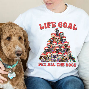 GeckoCustom Life Goal Pet All The Dogs Personalized Custom Dog Christmas Sweatshirt C485