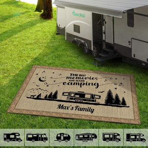 GeckoCustom Life Is Better At The Campsite Camping Patio Rug, Patio Mat HN590