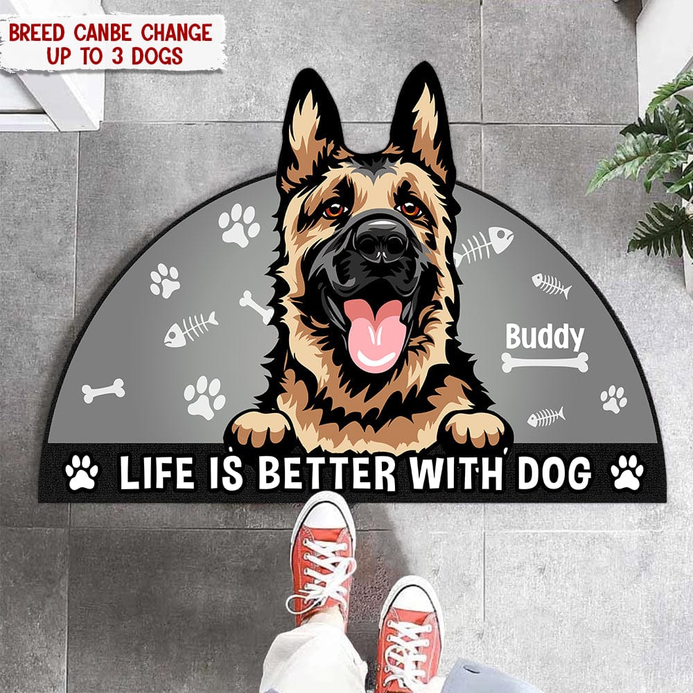 GeckoCustom Like Is Better With Dog Doormat Shape N369 HN590