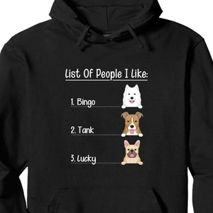 GeckoCustom List Of People Personalized Custom Dog Shirt C289 Pullover Hoodie / Black Colour / S