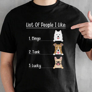 GeckoCustom List Of People Personalized Custom Dog Shirt C289