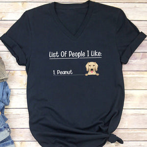 GeckoCustom List Of People Personalized Custom Dog Shirt C289 Women V-neck / V Black / S